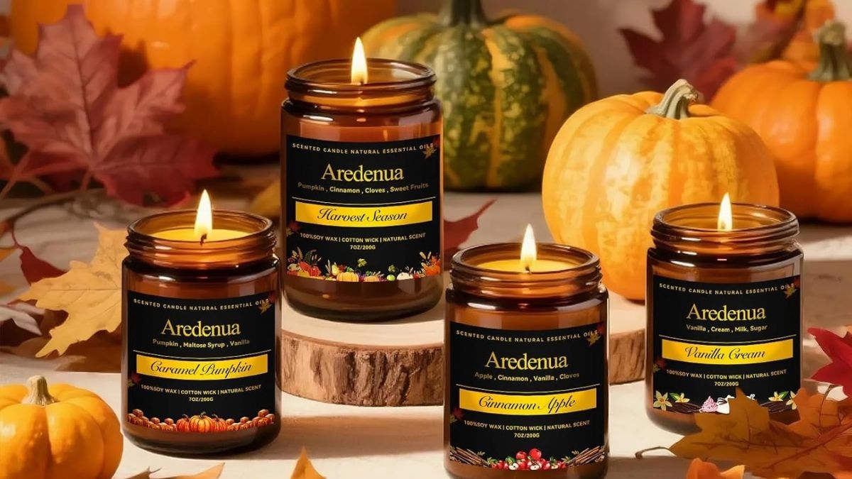 Aredenua Vanilla Pumpkin Scented Candle