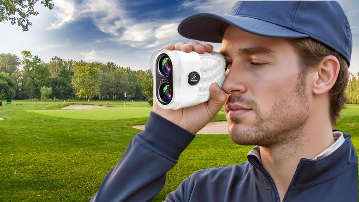 HESAIN SH108 Golf Rangefinder with Slope: 1200 Yards, 7X Magnification & Rechargeable Battery