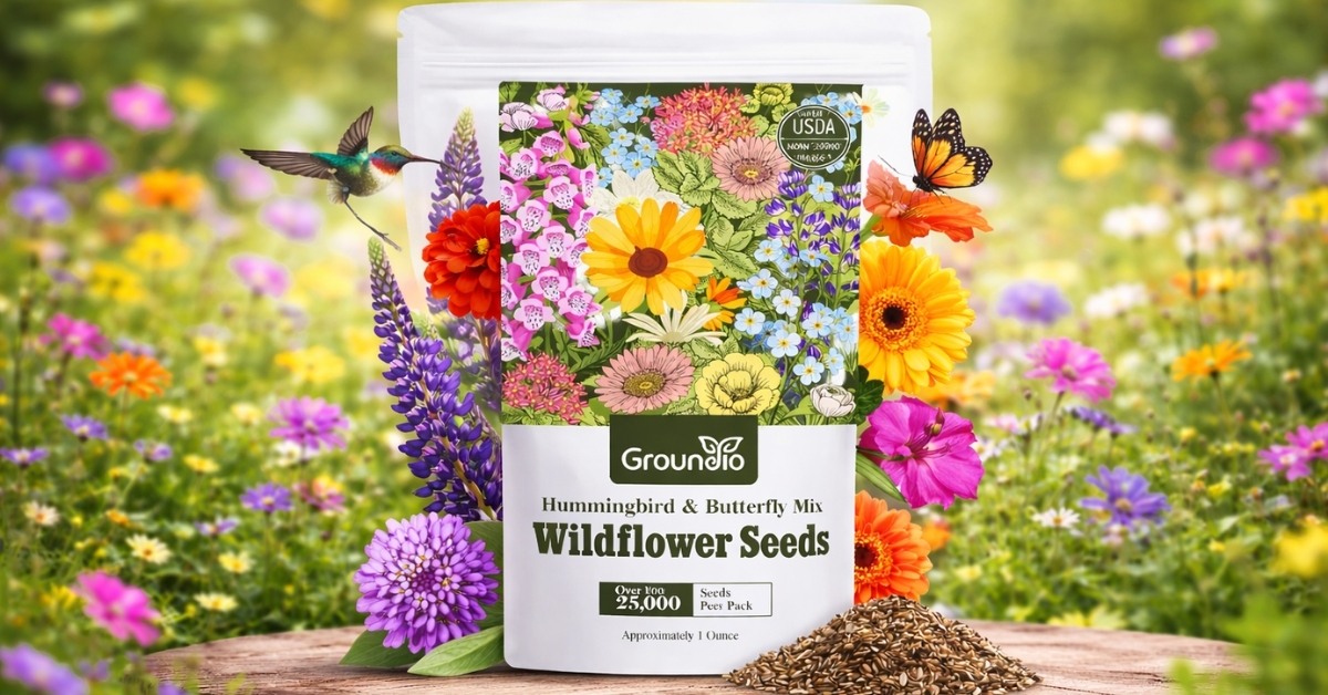 Groundio Wildflower Seeds Hummingbird and Butterfly Mix: Your Garden’s New Pollinator Magnet