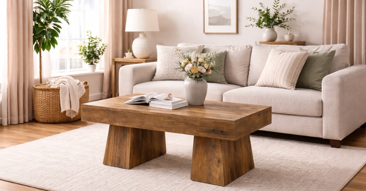 LITTLE TREE Farmhouse Coffee Table: A Rustic, Practical Centerpiece That Fits Real Life