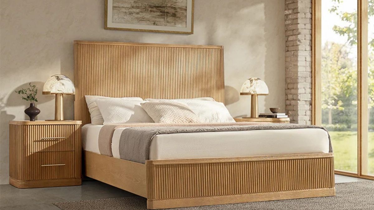 The Verral Solid Wood Fluted Bed: A Clean Scandinavian Look Without Cutting Corners