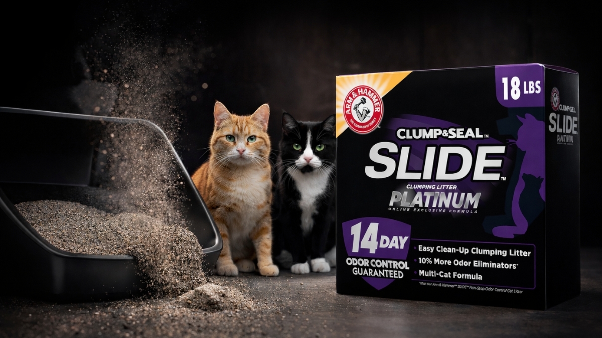 ARM & HAMMER Clump & Seal SLIDE Cat Litter: A Cleaner, Faster Way to Handle the Litter Box
