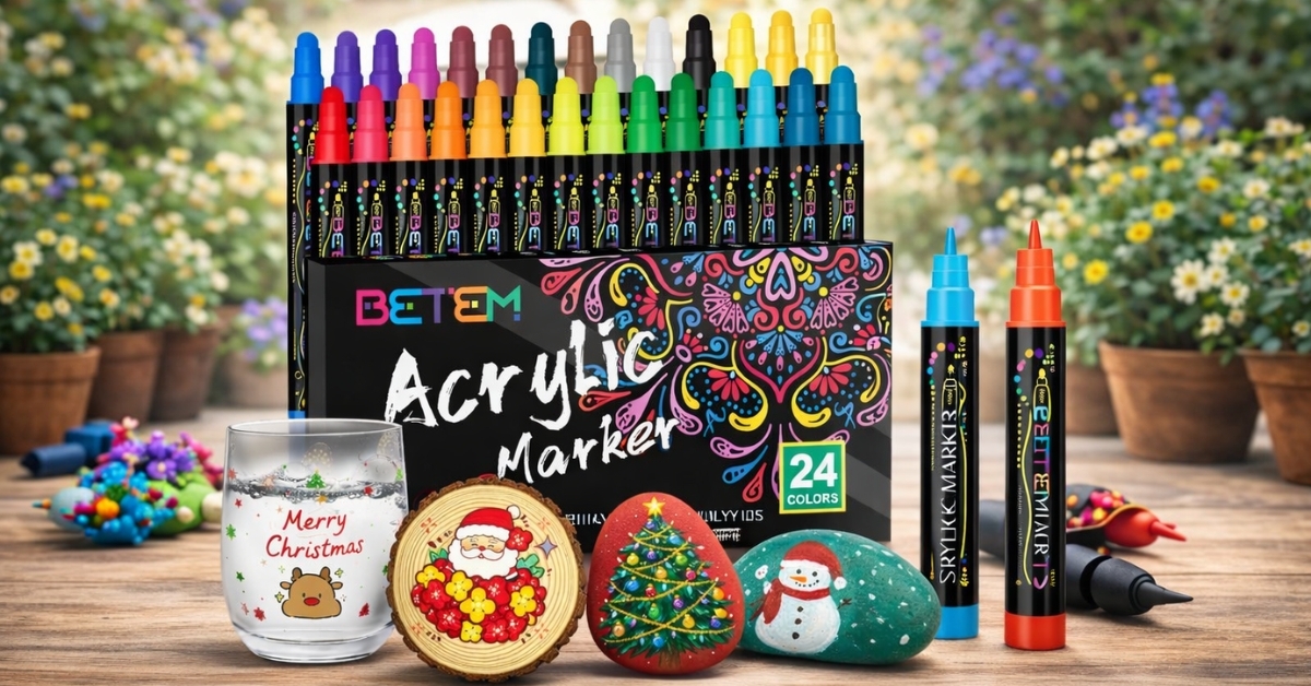 Betem 24 Colors Dual Tip Acrylic Paint Markers: A Game-Changer for Your Art Projects