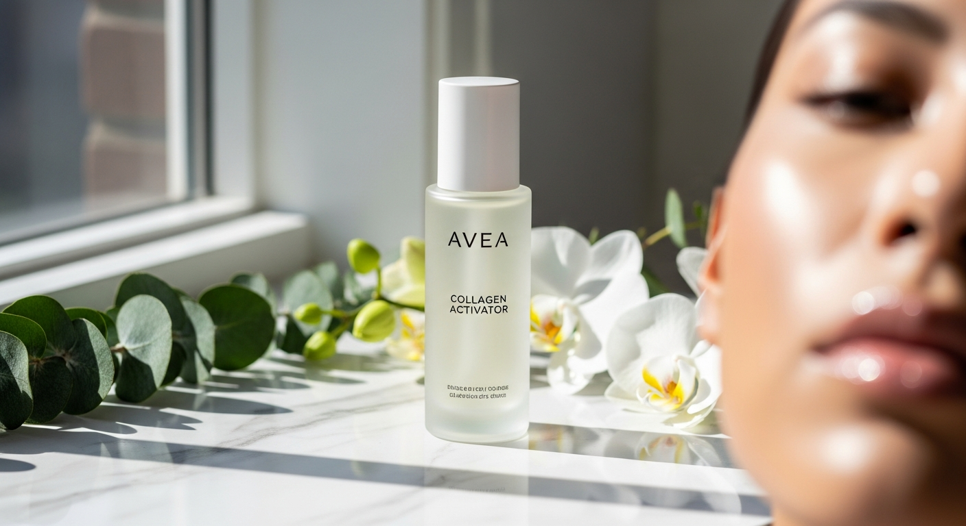 AVEA Collagen Activator Swiss-made vegan supplement sachet with natural ingredients