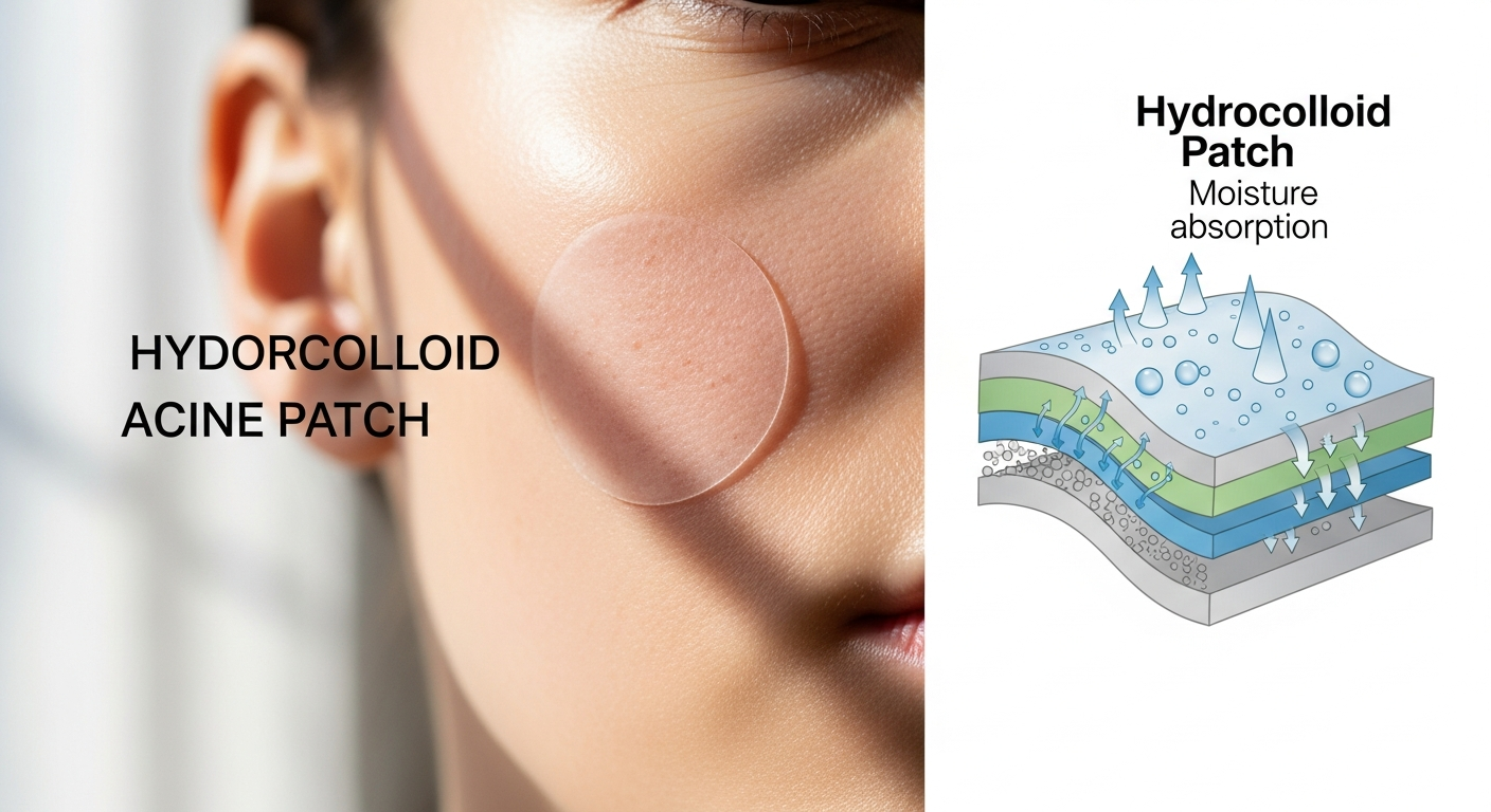 Mighty Patch Original hydrocolloid acne patches displayed on clear skin showing white gel technology