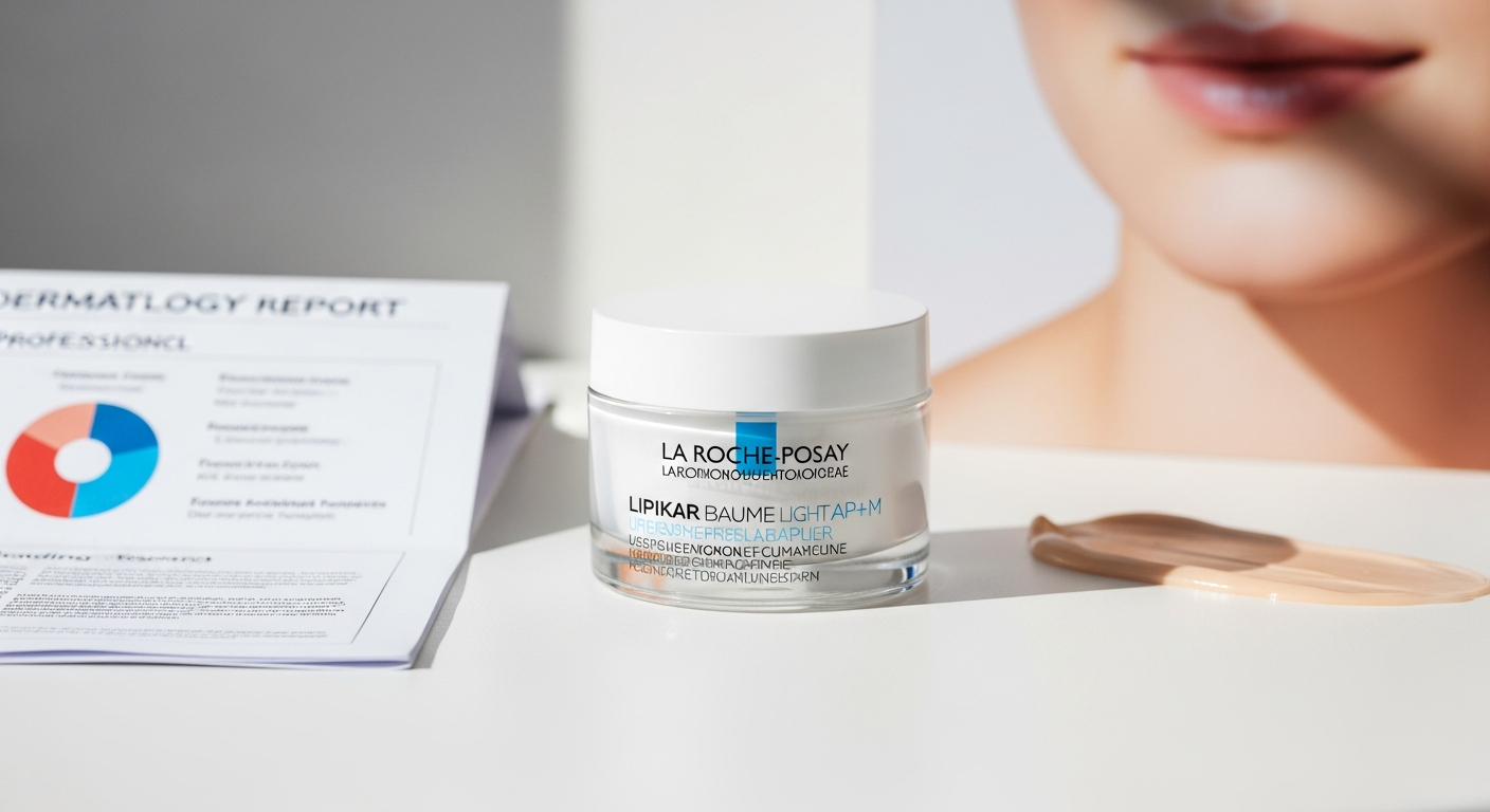 La Roche-Posay Lipikar Baume Light AP+M lightweight balm in pump bottle for eczema-prone skin