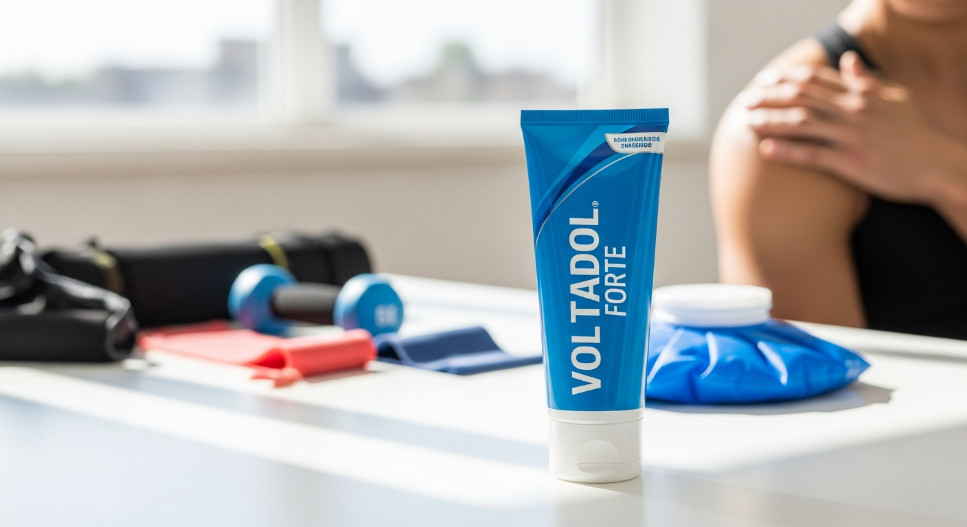 Voltadol Forte Schmerzgel tube with Diclofenac gel for sports injury pain relief and active recovery