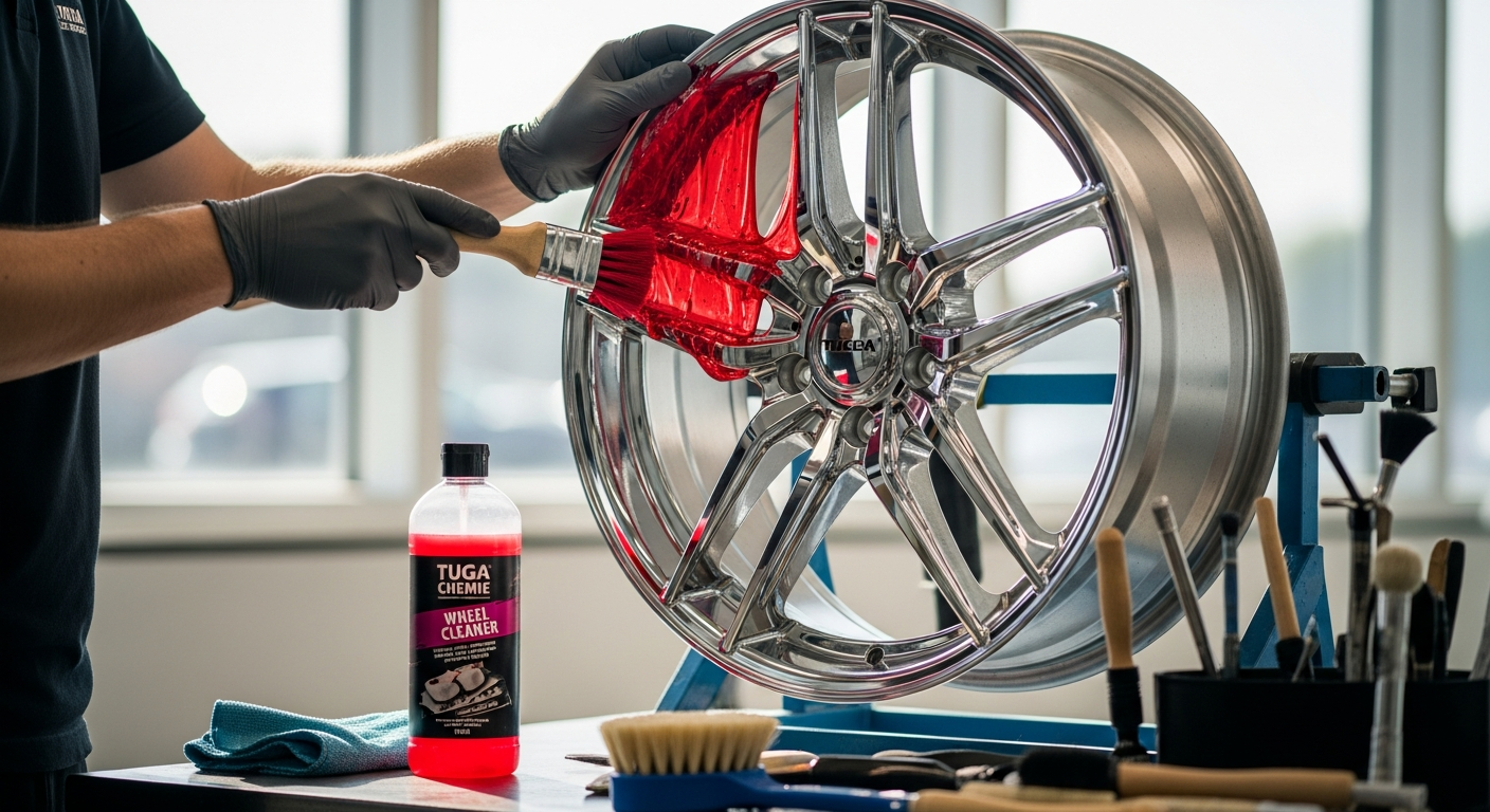 Why Professional Detailers Trust Tuga Chemie Alu-Teufel Spezial Felgenreiniger Gel for High-Volume Wheel Cleaning