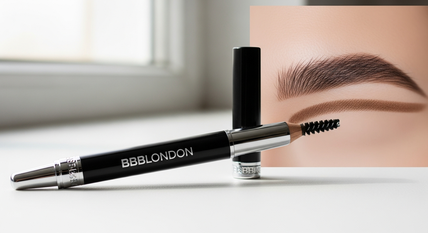 Ultimate Brow Arch Definer Pencil with dual-ended design showing precision pencil tip and kabuki brush applicator