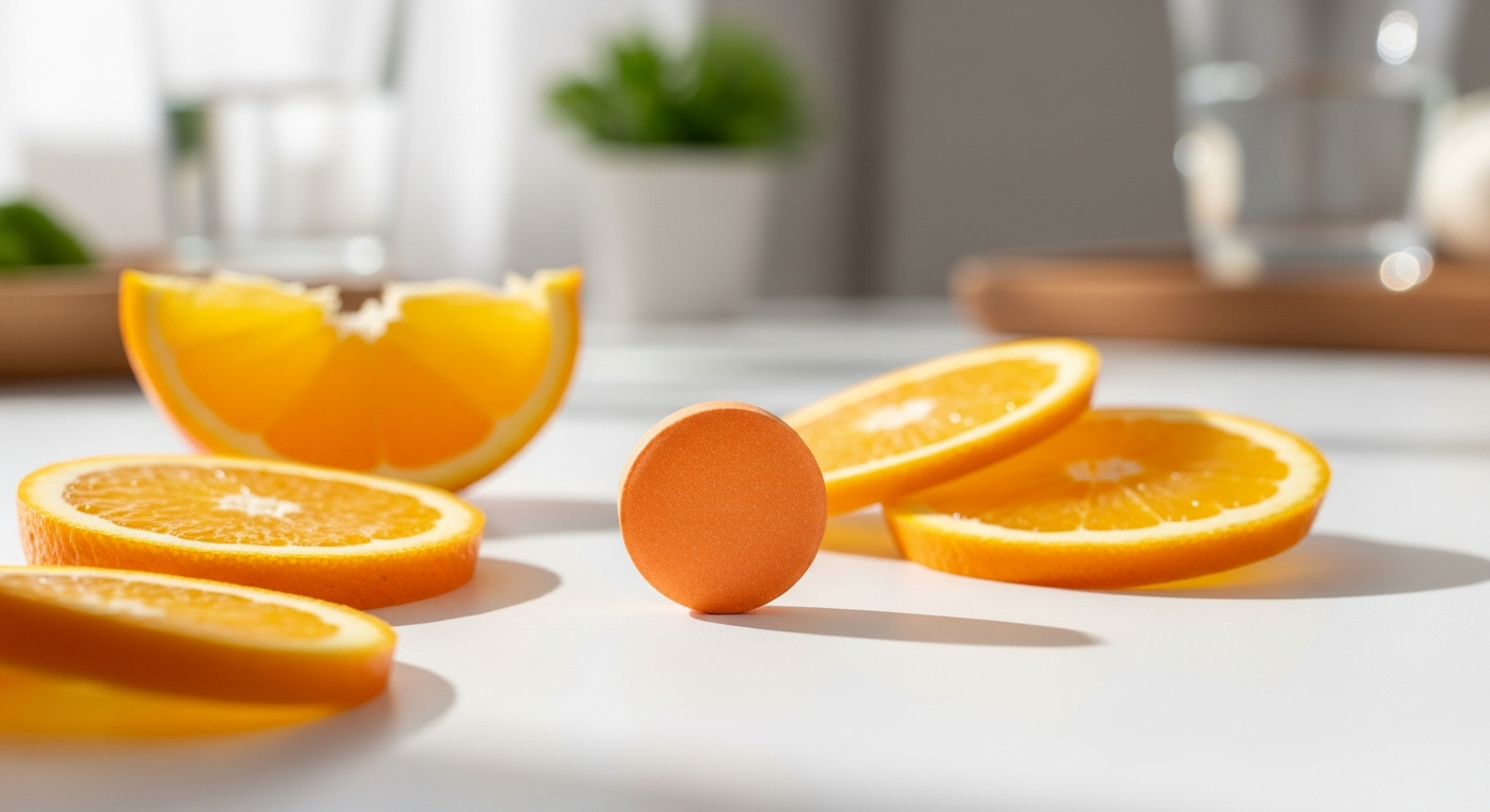 BN Chews Orange Multivitamin Supplement bottle with chewable tablets displayed on white background