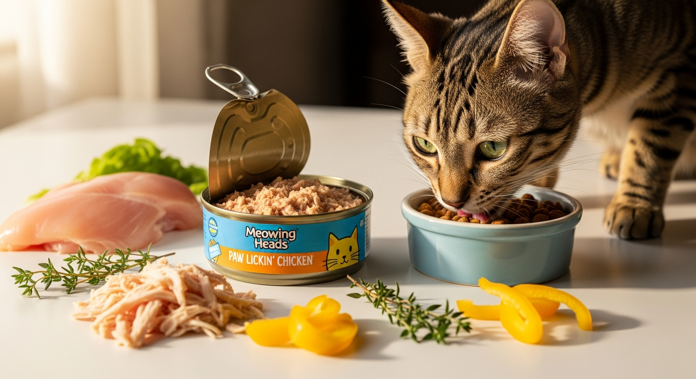 Why Veterinarians Recommend Meowing Heads Paw Lickin’ Chicken Wet Cat Food for Digestive Health