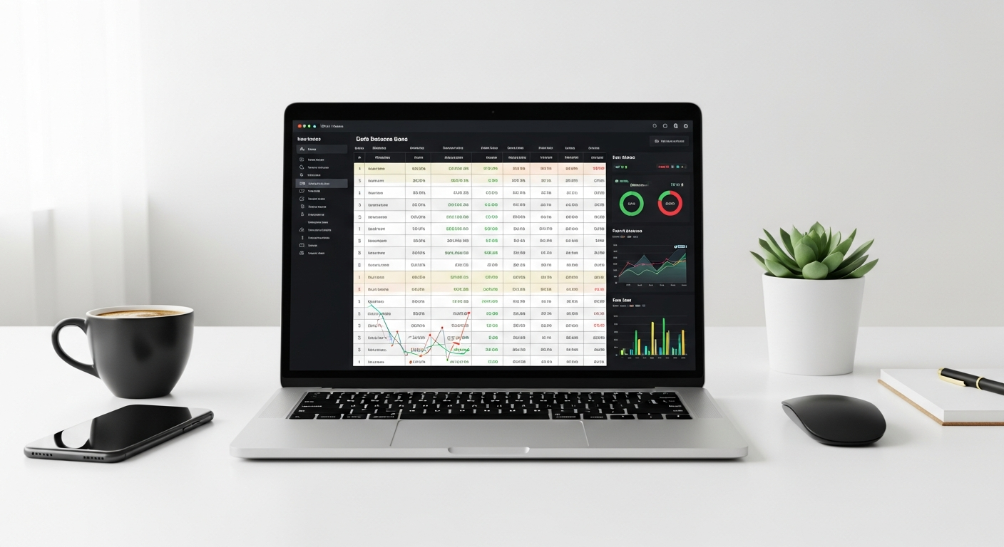 Enterprise data grid interface displaying millions of rows with hierarchical tree structure and custom formatting