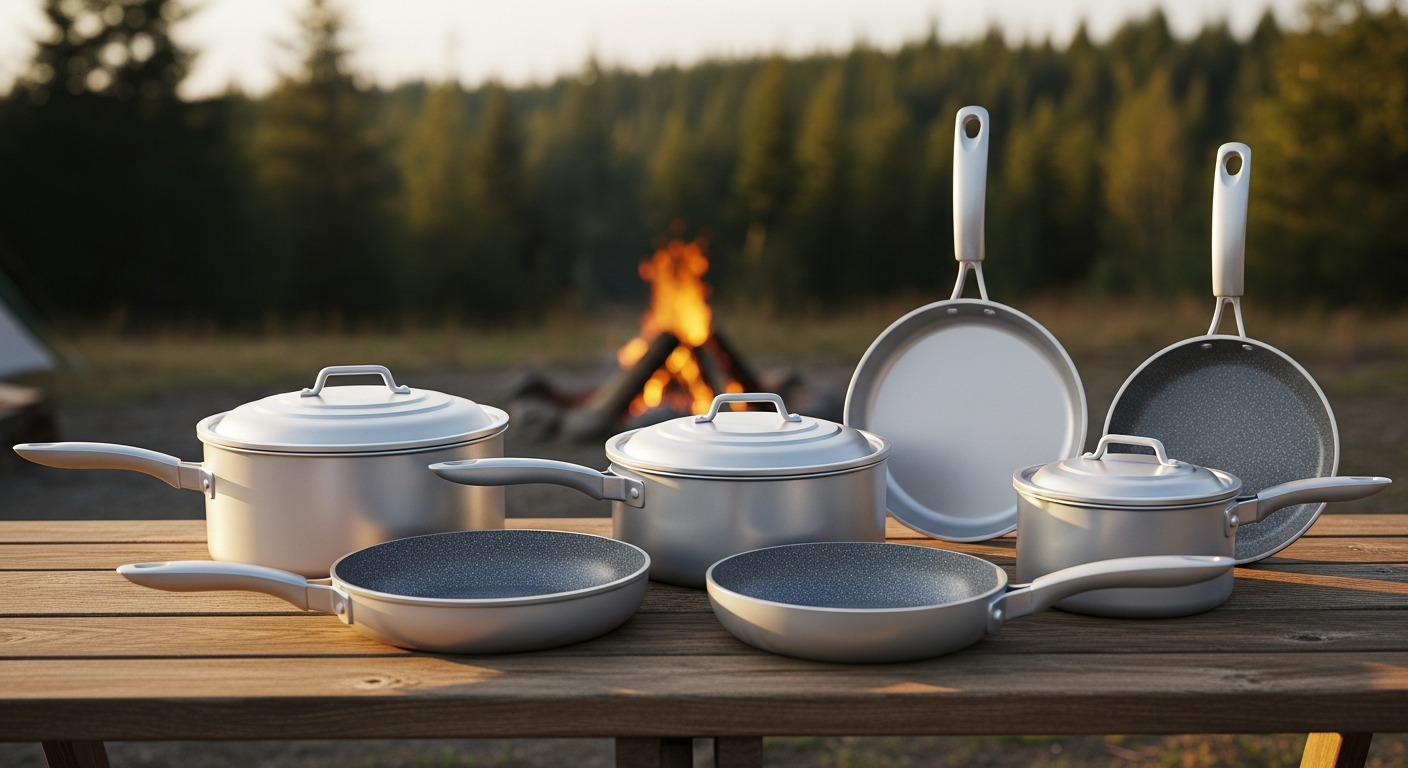 Berger Stone Rock Pasta Cookware Set: Lightweight Aluminum Cookware for Backcountry Camping