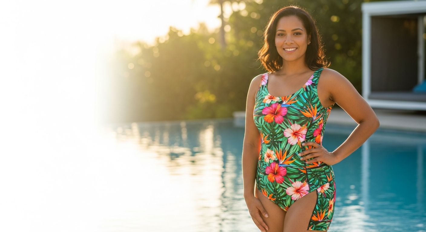 Bloomchic Tropical Flower Print One-Piece Swimsuit: The Perfect Pocket-Friendly Fit for Every Body