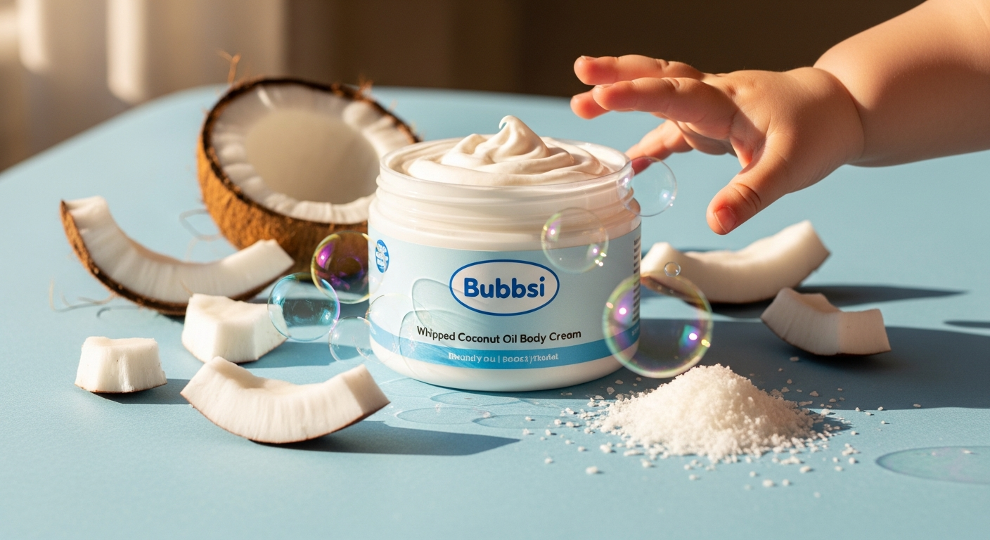 Bubbsi Whipped Coconut Oil Body Cream for Babies: The Clean Skincare Solution That Makes Bath Time Fun