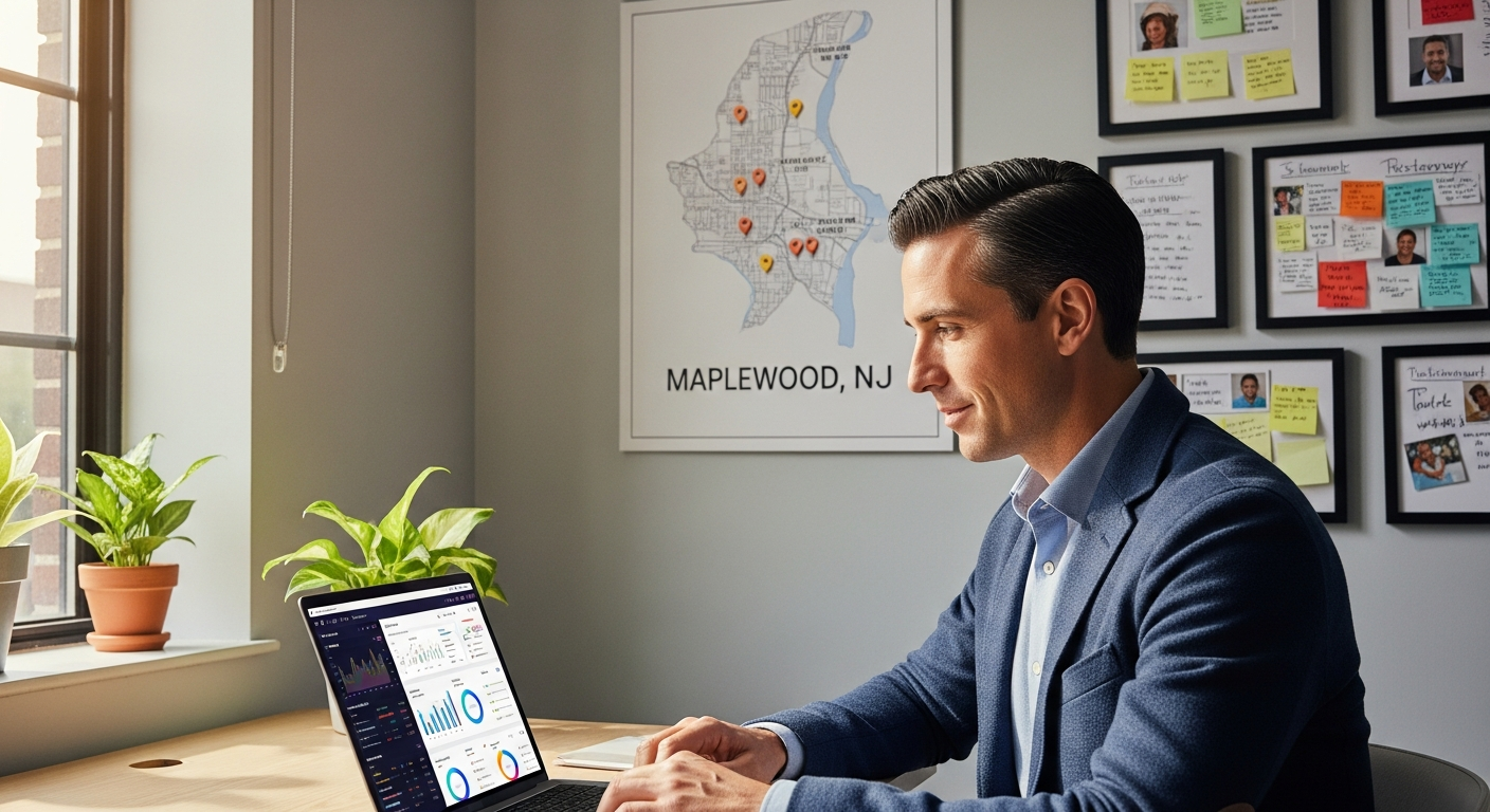 Professional website displayed on laptop for local service business marketing