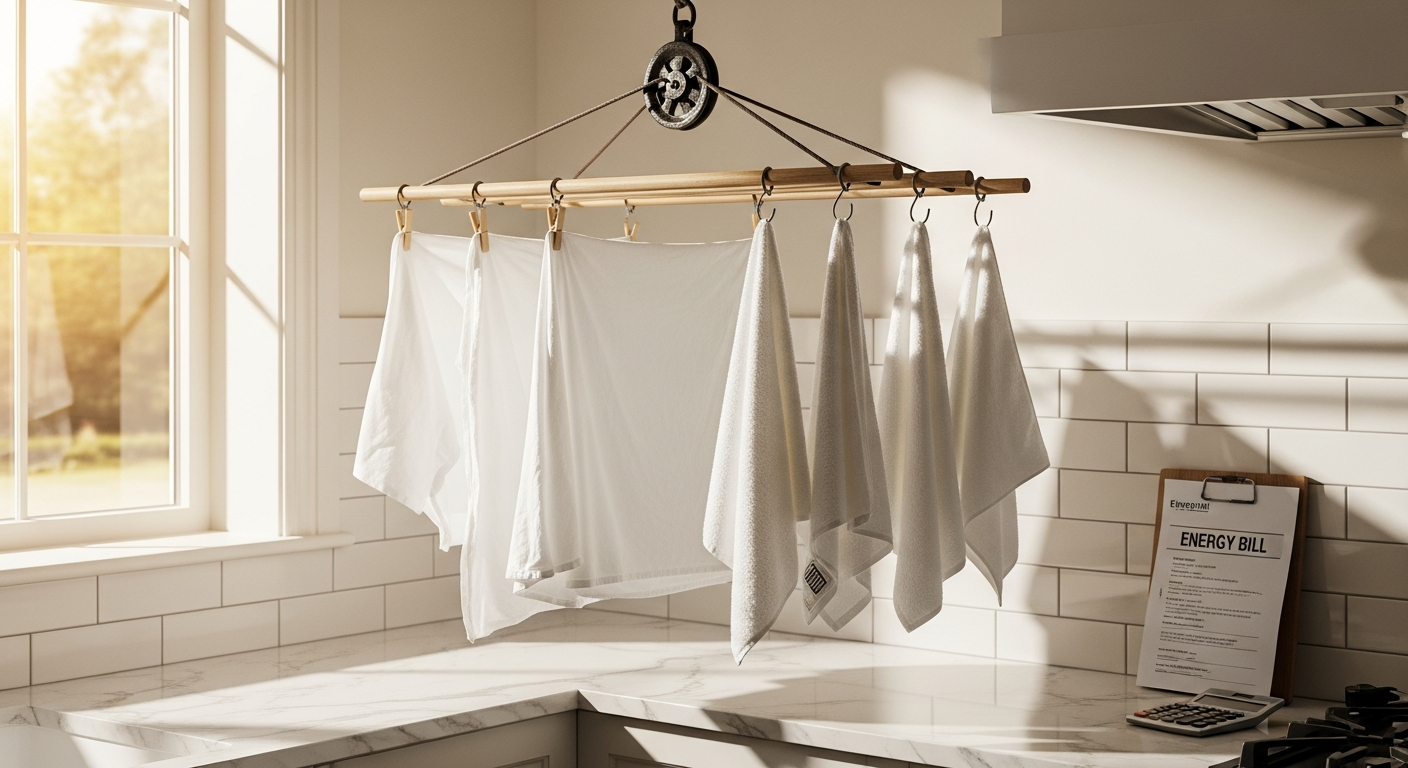 How the Victorian Kitchen Maid Pulley Clothes Airer Transforms Laundry Day (And Your Energy Bills)