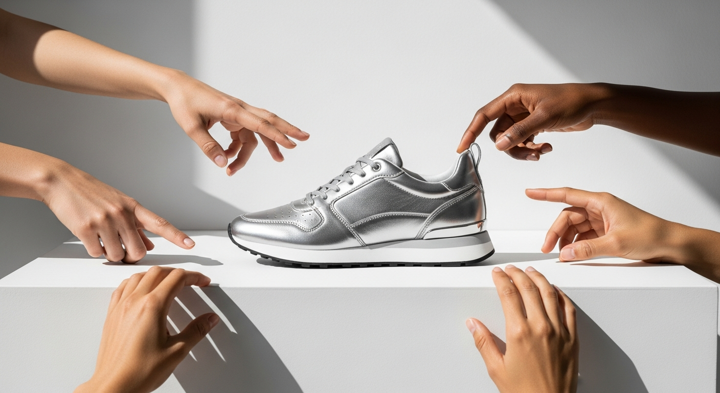Why Gender-Neutral Sneakers Are Reshaping 2026 Fashion: The D.Franklin Unisex One Way Sneaker Metallic Silver Story