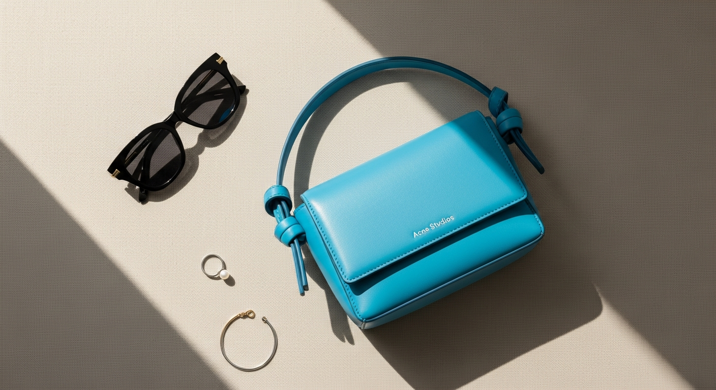 Acne Studios Platt Mini Shoulder Bag in Cyan: The Minimalist Luxury Accessory That Transforms Any Wardrobe