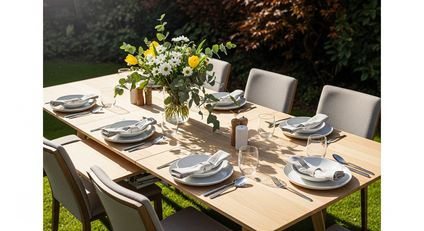 Extendable Eucalyptus Garden Dining Table: Transform Your Outdoor Space for Every Season