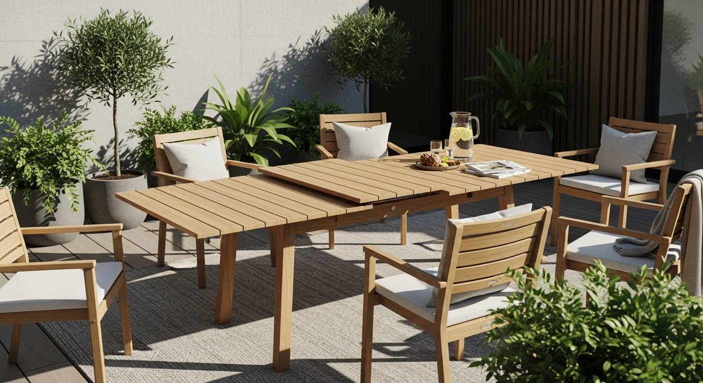 How to Choose the Perfect Vanamo Eucalyptus Extendable Garden Table for Your Outdoor Space