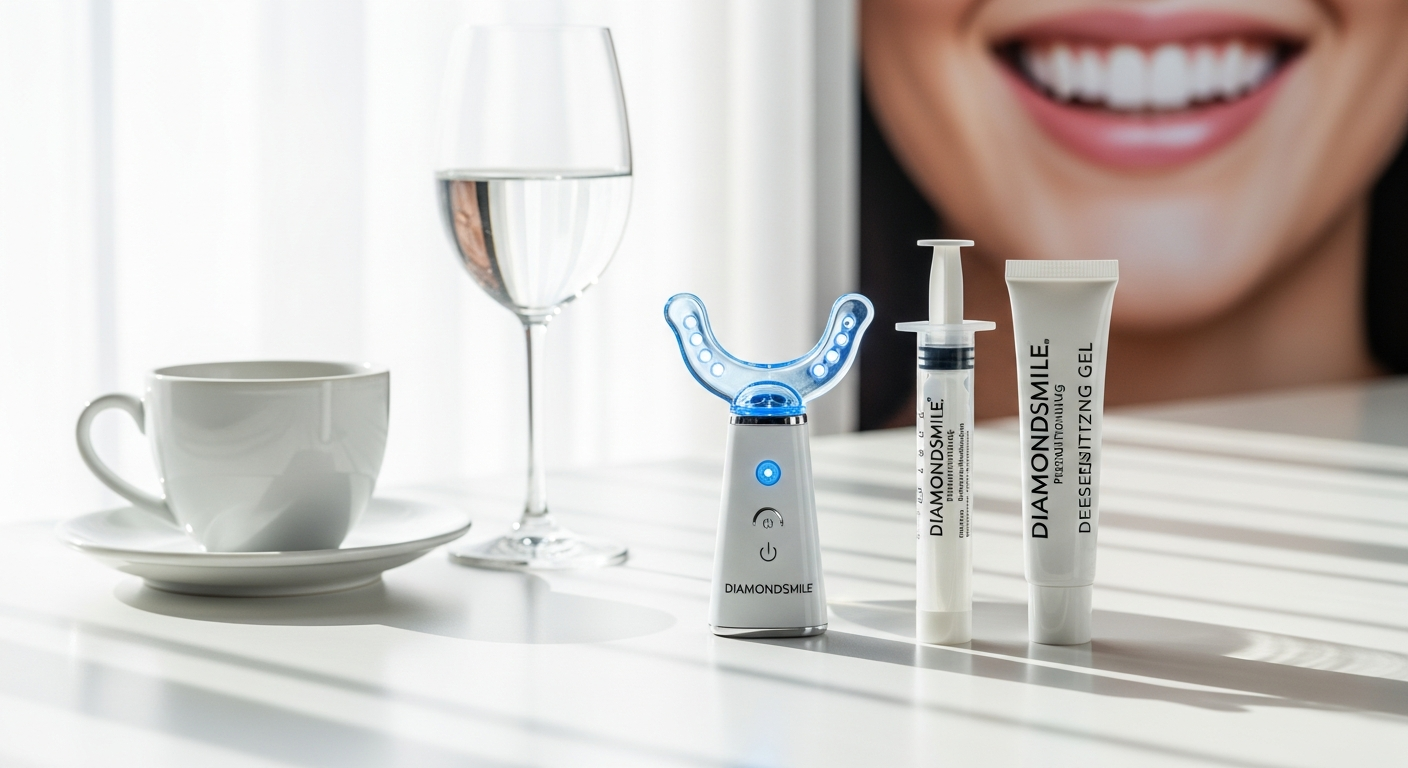 How to Eliminate Coffee & Wine Stains: DiamondSmile Premium Teeth Whitening Kit Guide