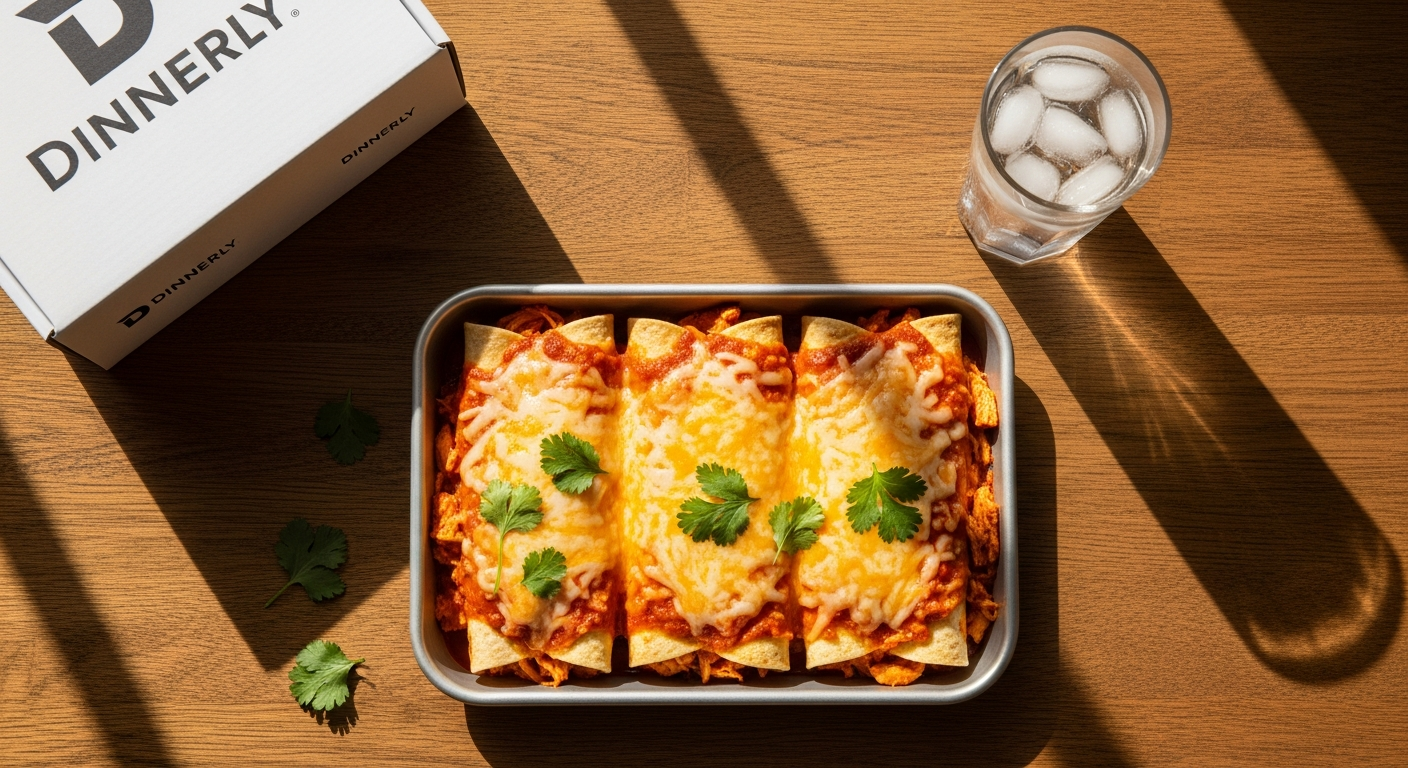 Dinnerly Cheesy Chicken Enchiladas Meal Kit Review: Budget-Friendly Comfort Food