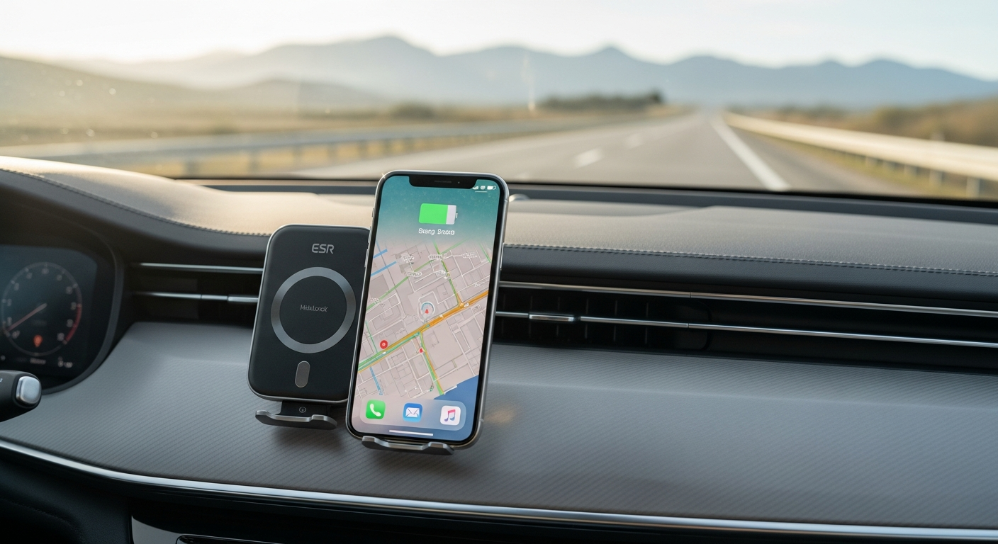 ESR HaloLock CryoBoost Wireless Car Charger: The Road Trip Essential for Long-Distance iPhone Users
