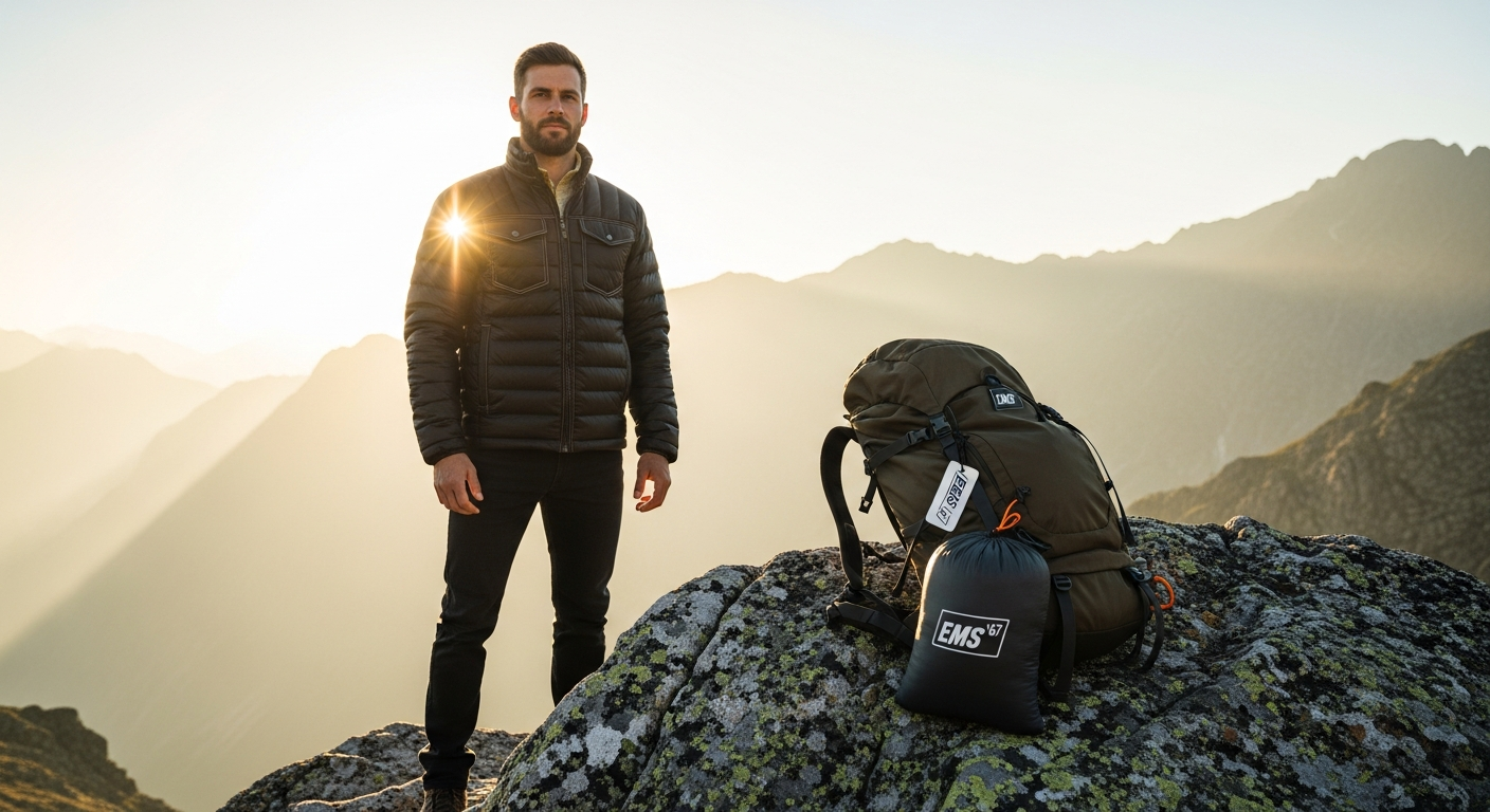 Pack Smart, Stay Warm: The EMS Men’s ’67 Packable Down Jacket for Travelers and Outdoor Adventurers