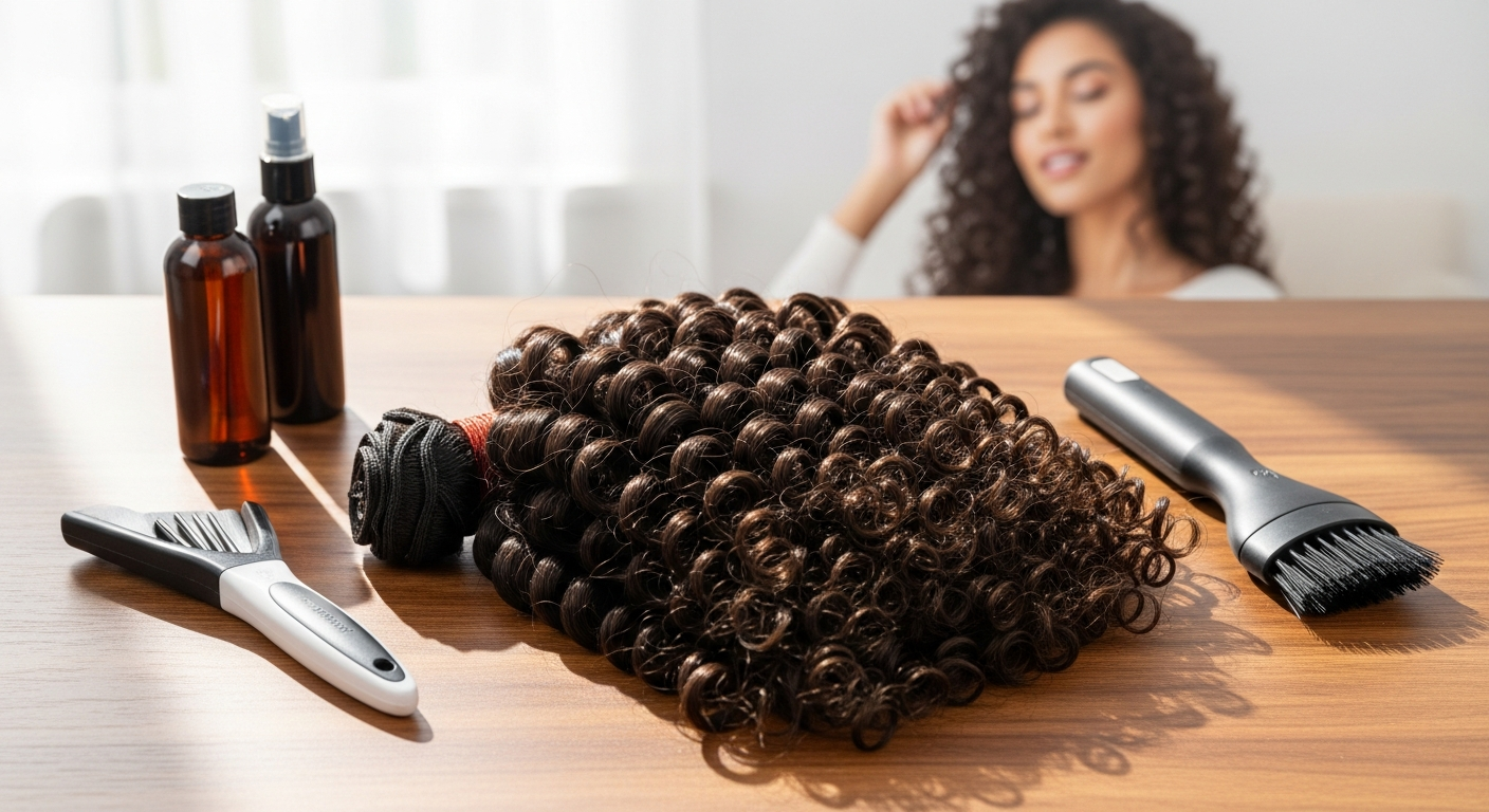 Eayon Water Burmese Curly Human Crochet Hair displayed showing authentic curl pattern and texture