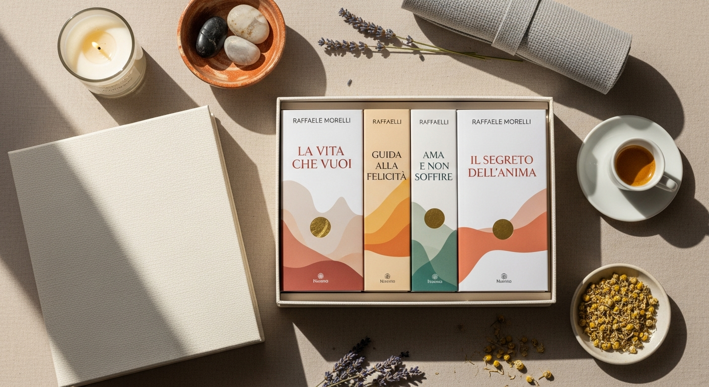 Raffaele Morelli Bestseller Collection Box featuring psychology books and Agenda della Felicità 2026 wellness guide