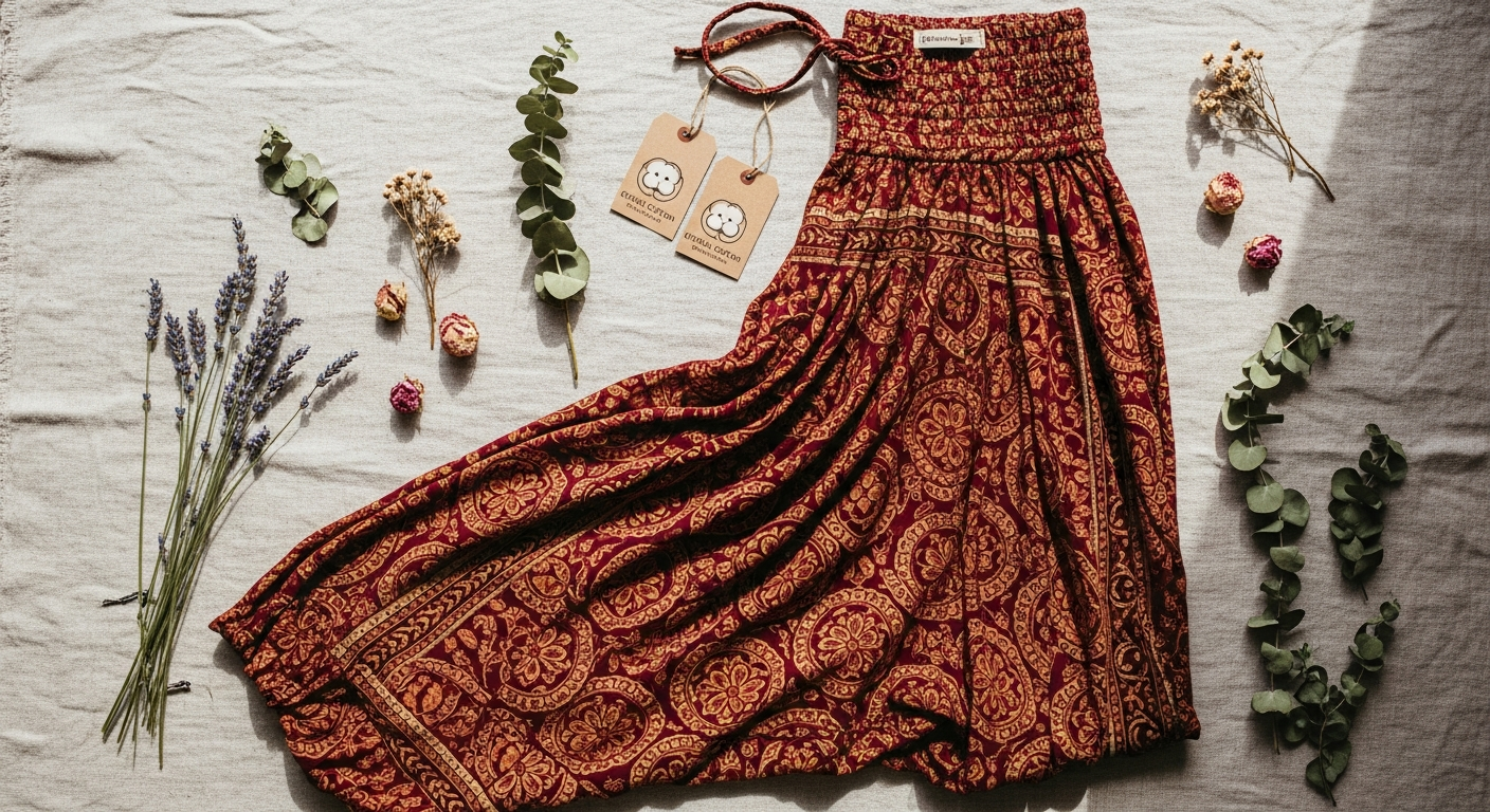 Fantazia FR Tarouka harem pants in natural Nepalese cotton, showcasing bohemian design and unisex fit