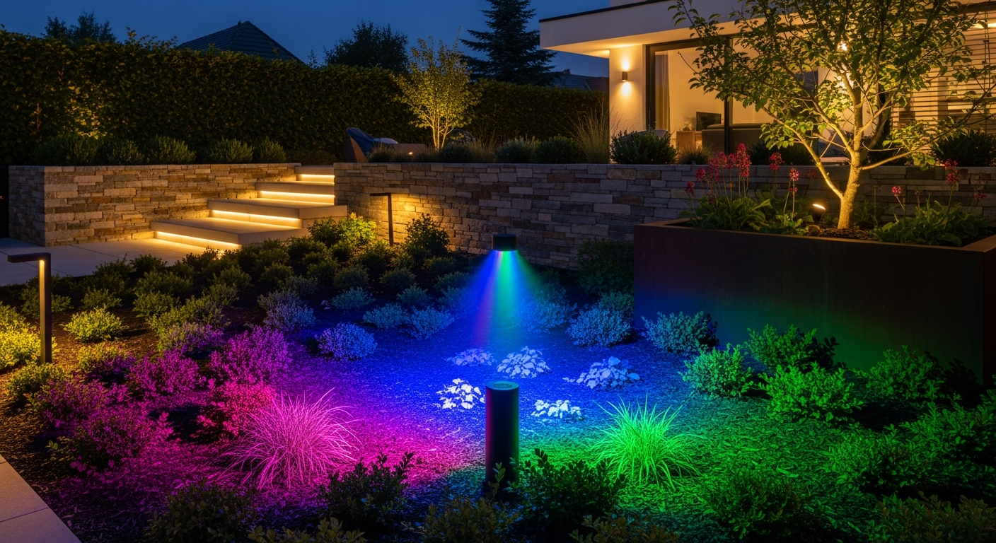 Transform Your Landscape After Dark: How the Flyachilles Outdoor RGB Landscape Spot Light Creates Stunning Nighttime Curb Appeal