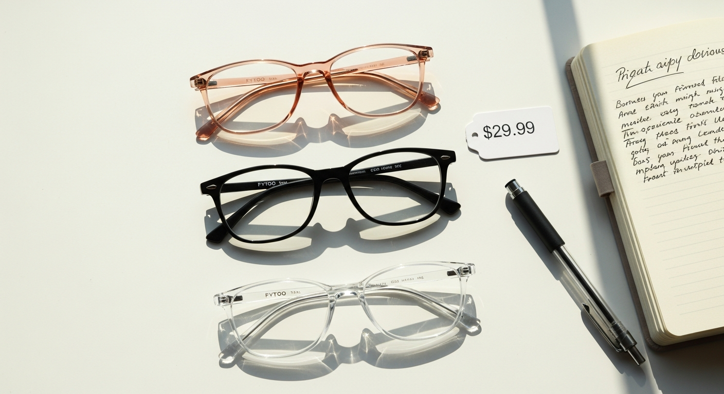 FYTOO Tara affordable stylish eyeglasses frames in multiple color options displayed together