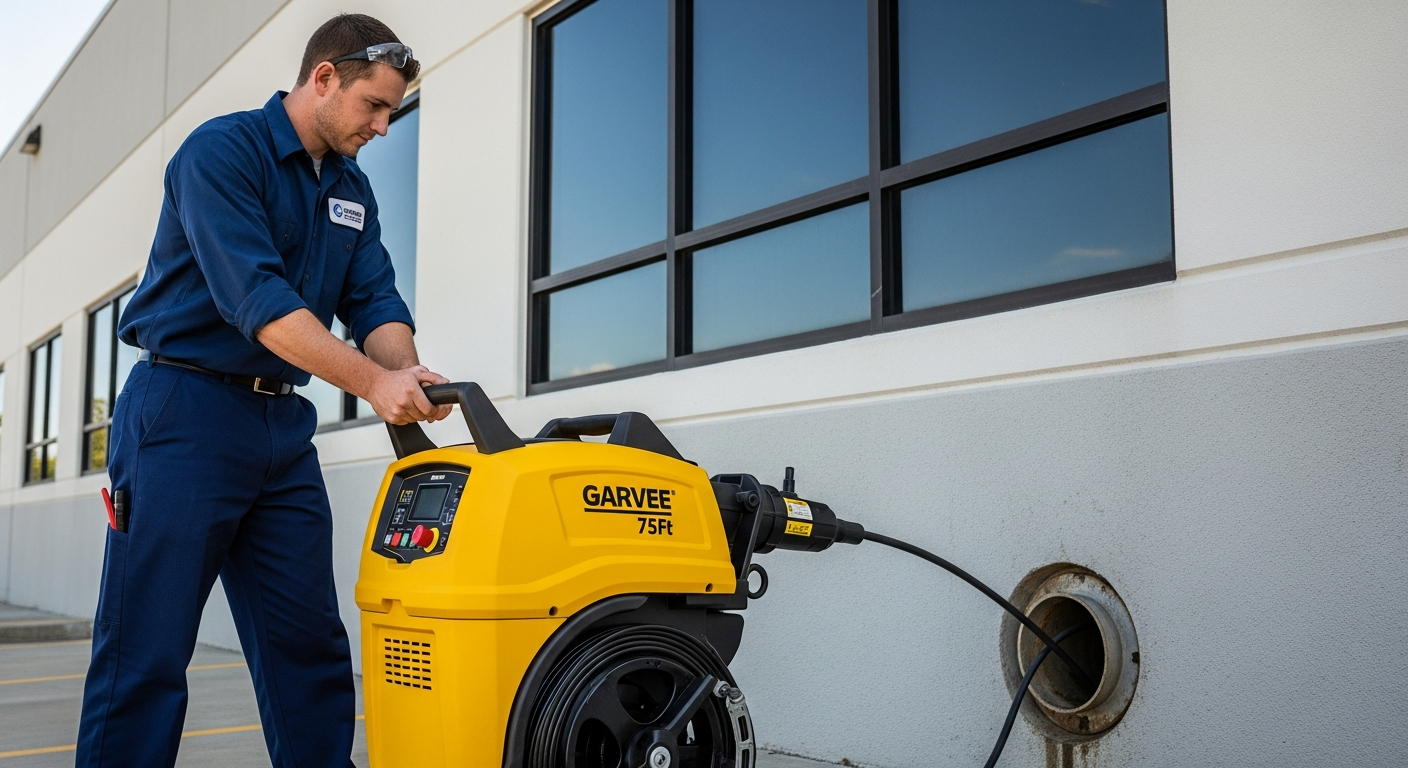 How to Clear Commercial Drain Lines: Why Plumbers Choose the Garvee 75Ft Electric Drain Cleaner Machine with Auto-Feed