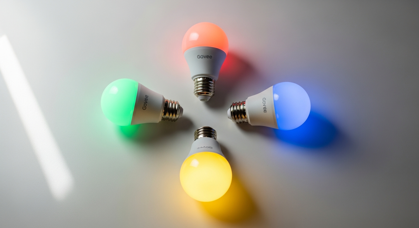 Govee Smart Light Bulbs 4-Pack: 16M Colors, Voice Control & Matter Support at $7.70/Bulb