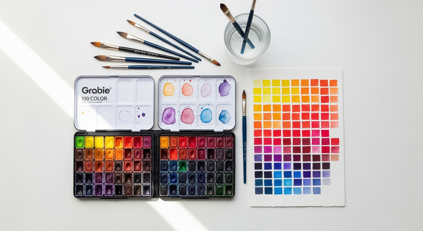 Grabie 100-Color Watercolor Paint Set: Complete Beginner’s Starter Kit Under $30