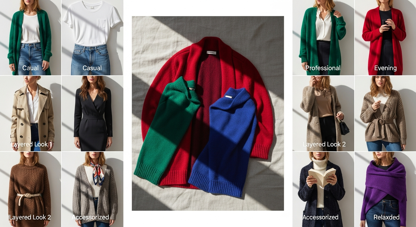 Hayley Menzies luxury statement knit cardigan with bold cosmic cat print design