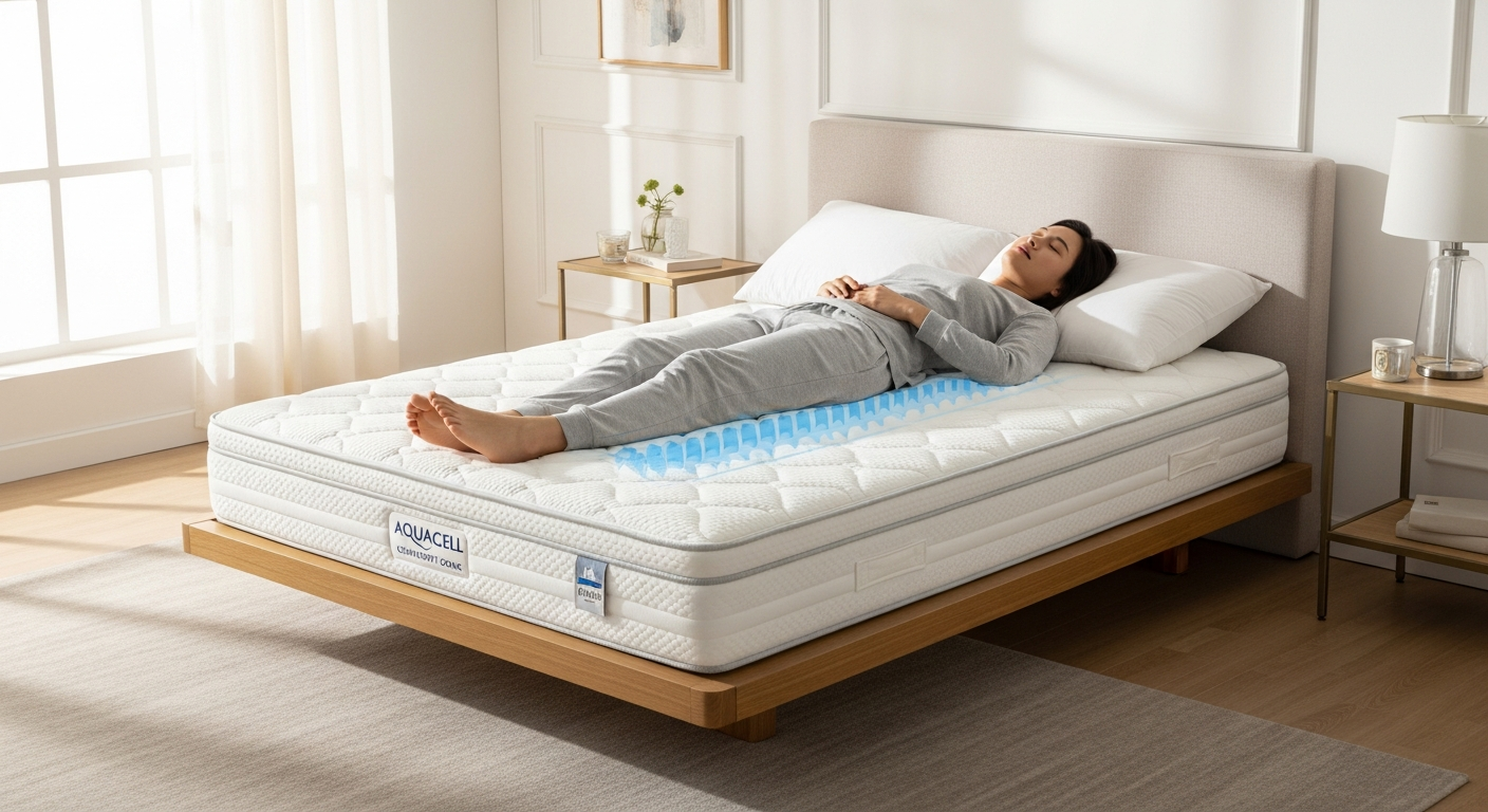 Luxury 7-zone Aquacell comfort foam mattress with German engineering and zonal support technology