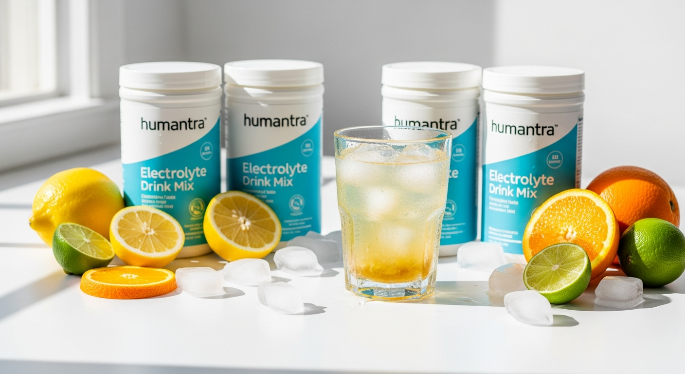 Humantra Electrolyte Drink Mix: Complete 6-Electrolyte Hydration for Athletes & Wellness