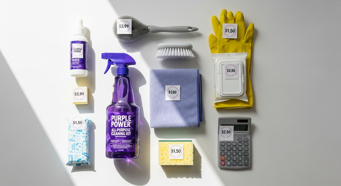 How to Save Money on Cleaning Supplies: The Purple Power All-Purpose Cleaning Kit Budget Breakdown