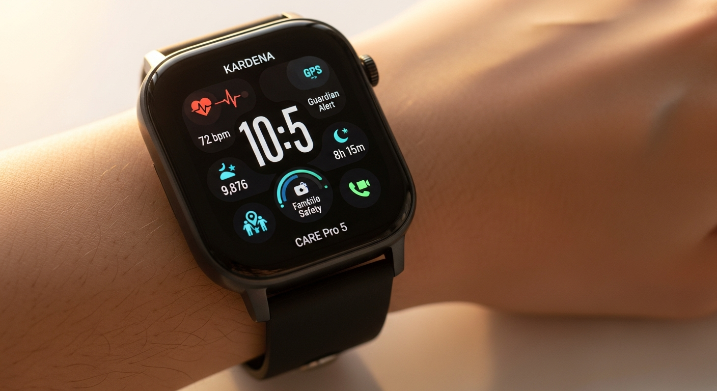 Kardena CARE Pro 5 Health Smartwatch: Ultimate Wearable for Family Safety & Health Monitoring