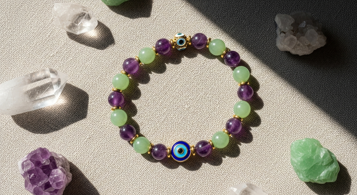 Prosperity Magnet Jade Amethyst Evil Eye Bracelet: Complete Guide to Spiritual Protection & Abundance