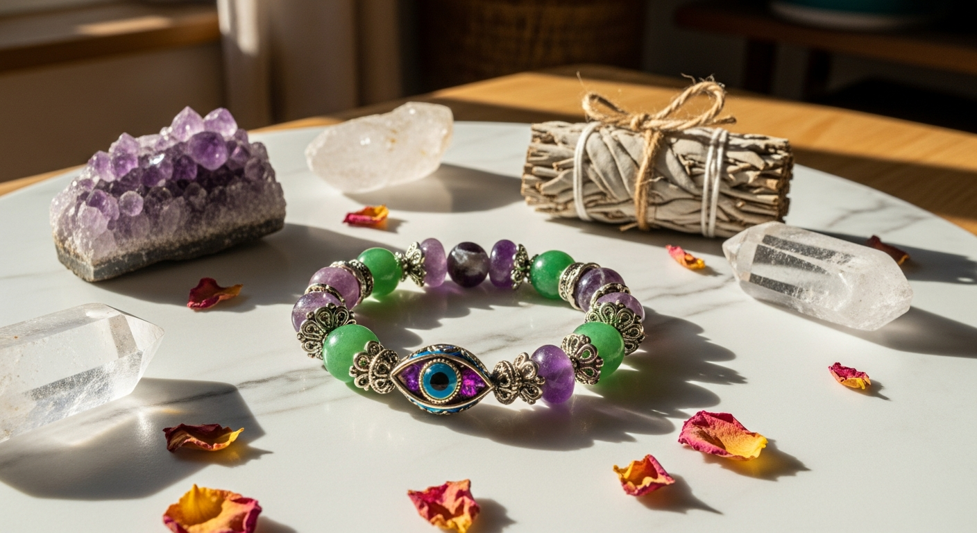 How the Prosperity Magnet Jade Amethyst Evil Eye Bracelet Transforms Your Daily Energy in 2026