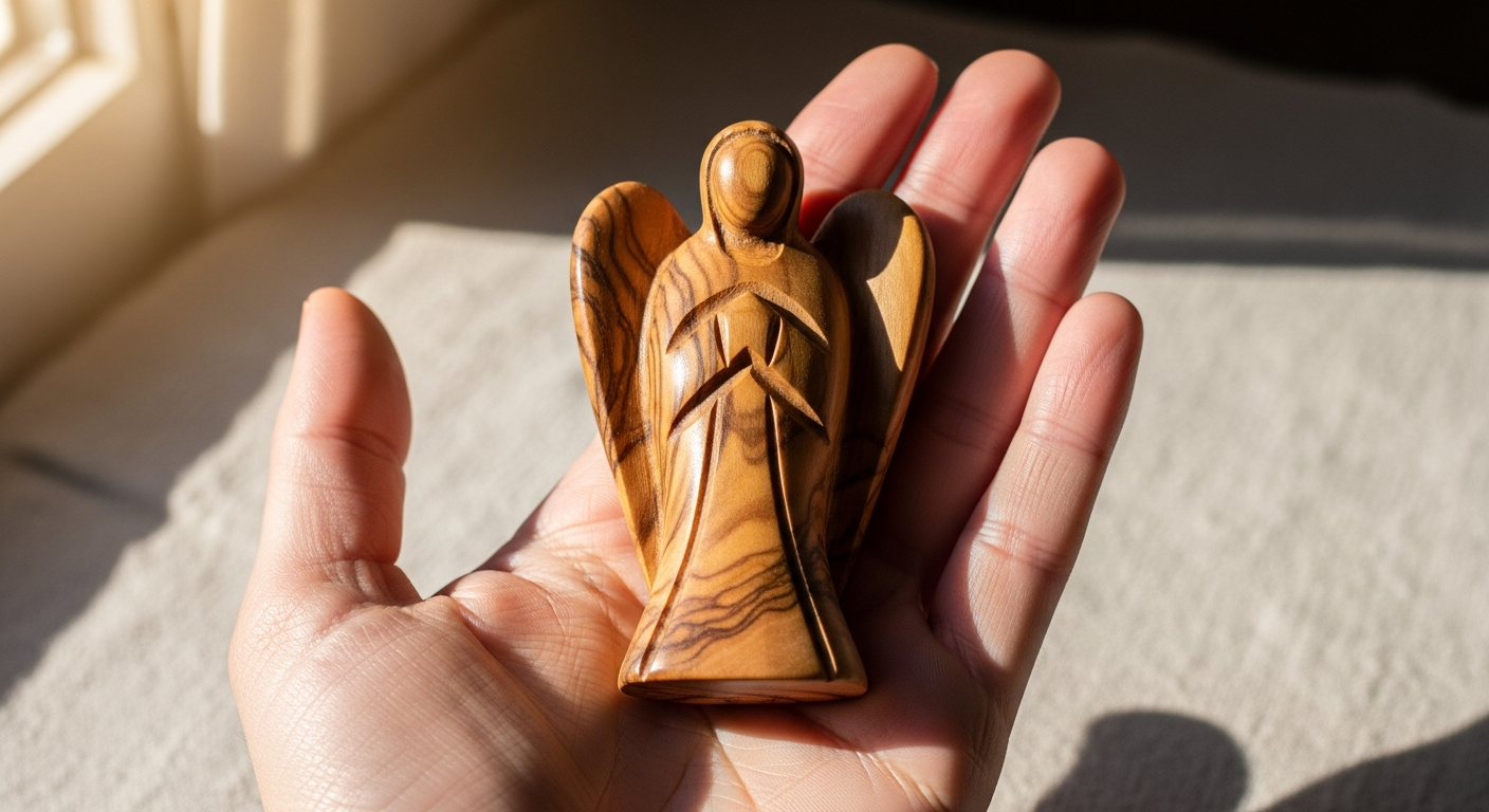 Olivenholz Schutzengel Handschmeichler Personalisiert: Das Perfekte Geschenk Mit Tieferer Bedeutung