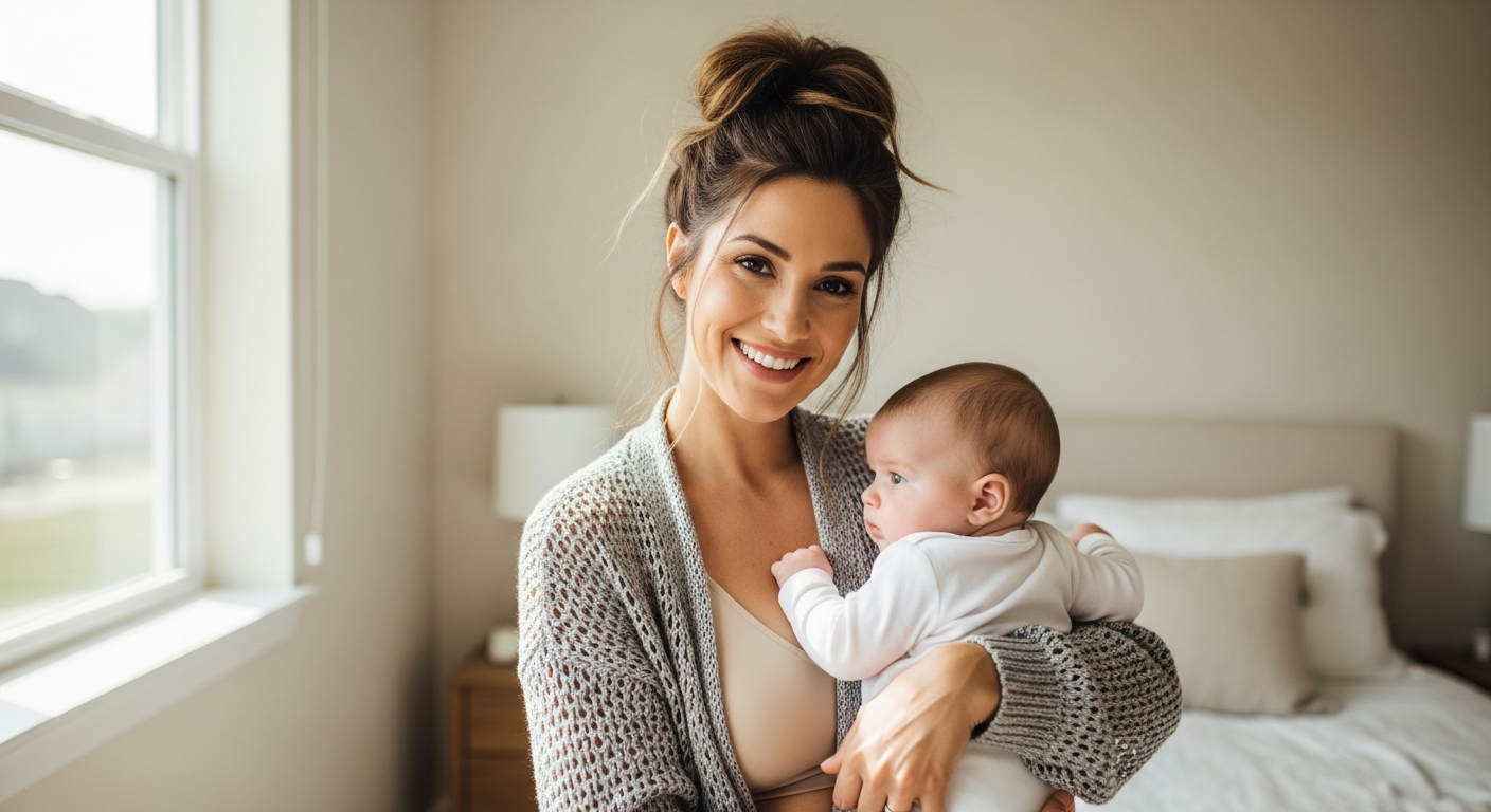 Kindred Bravely Sublime Pumping Nursing Bra in neutral color showing EasyClip technology and seamless design