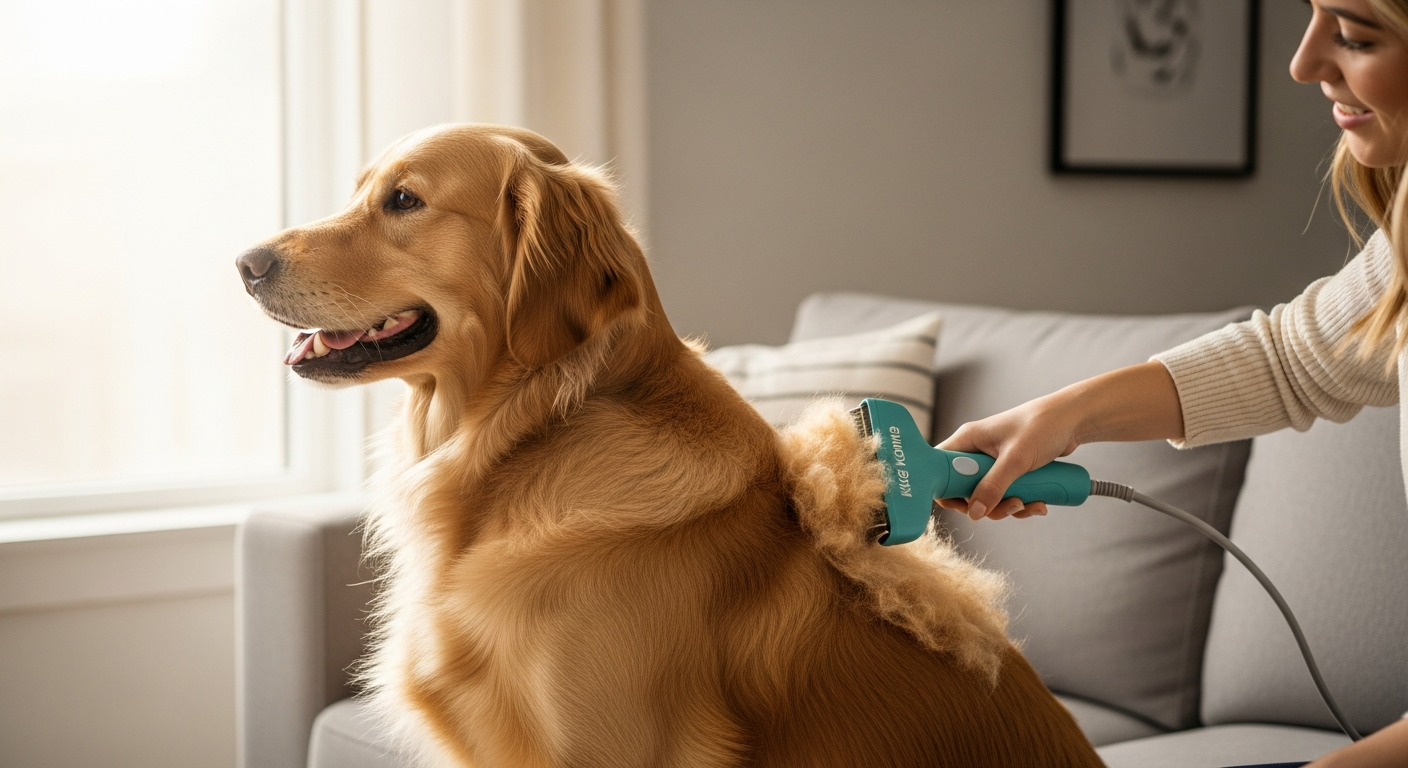 How to Stop Pet Hair Everywhere: King Komb Ultimate Pet Deshedding Tool for Allergy-Prone Households