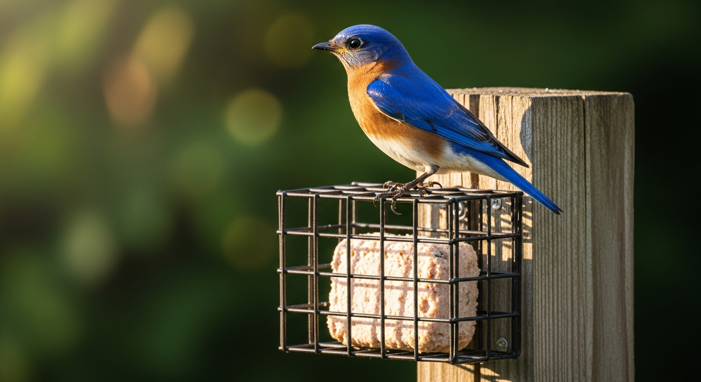 How to Attract Bluebirds and Songbirds With the Kingsyard Metal Caged Squirrel-Proof Suet Feeder