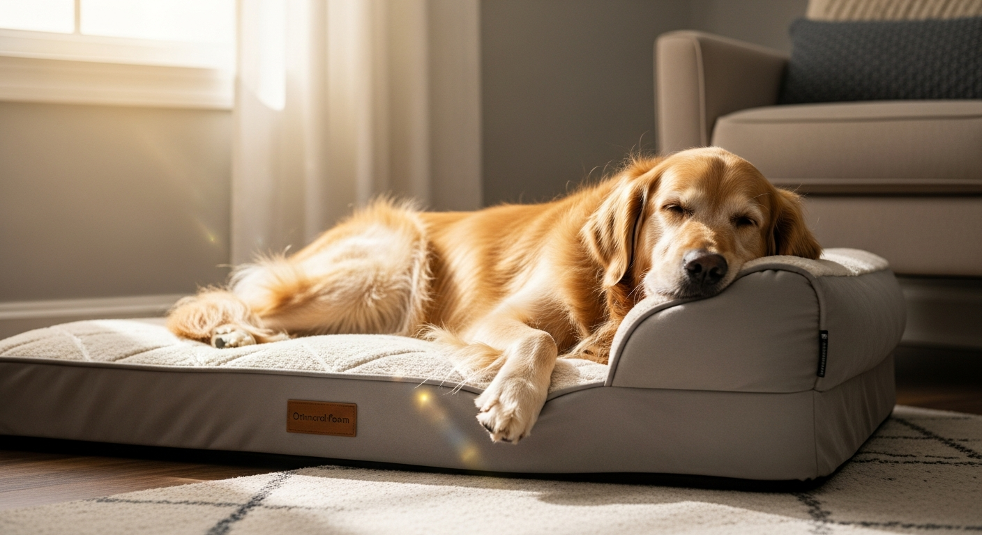 Knuffelwuff Orthopedic Dog Bed Madison: Premium Joint Support for Senior Dogs & Arthritis Relief