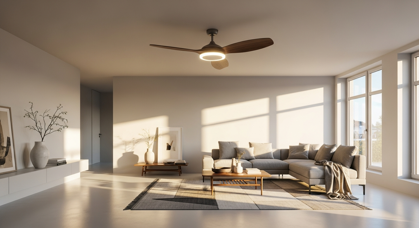 Deckenleuchten mit Ventilator: Ganzjähriger Komfort und Stil für Schweizer Wohnräume